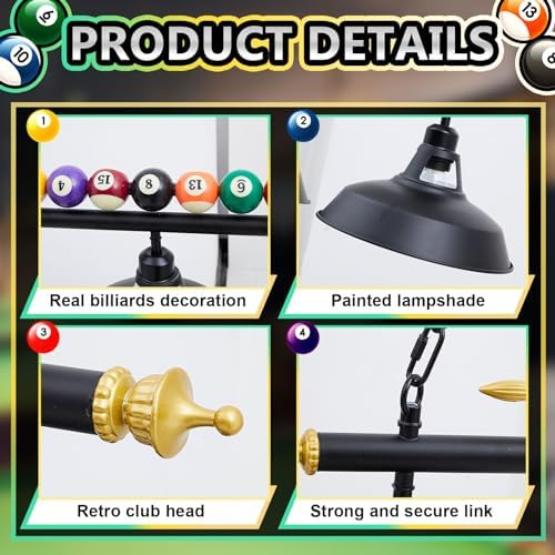Triple-Shade Adjustable Billiard Pendant Light Fixture