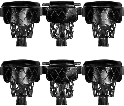 Genuine Leather Billiard Pockets - Six Shield-Style Replacements