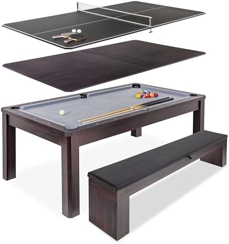 GoSports Versatile 7-Foot Combo Table Including Benches