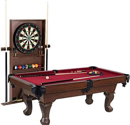 Barrington 90-Inch Claw Leg Pool Table Plus Dartboard Bundle