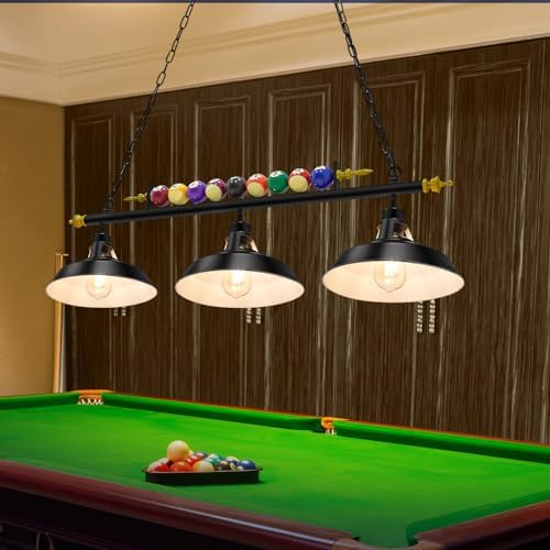 Triple-Shade Adjustable Billiard Pendant Light Fixture