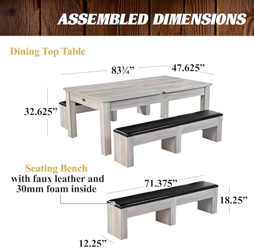 Barrington 3-in-1 Drop Pocket Table with Tennis Conversion