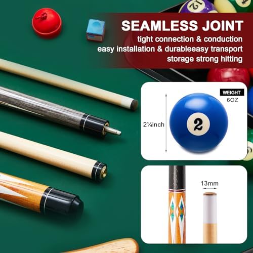 Liliful Classic Billiards Accessories with Racks and Chalk