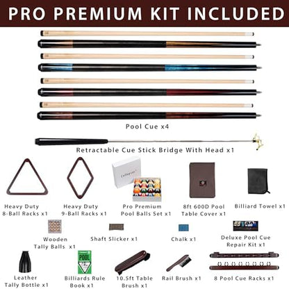 Deluxe Collapsar Billiards Accessory Bundle with Cues and Extras