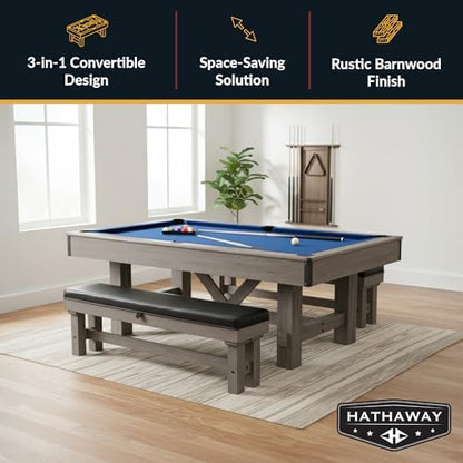 Hathaway Logan 7-Foot Multi-Purpose Table with Benches