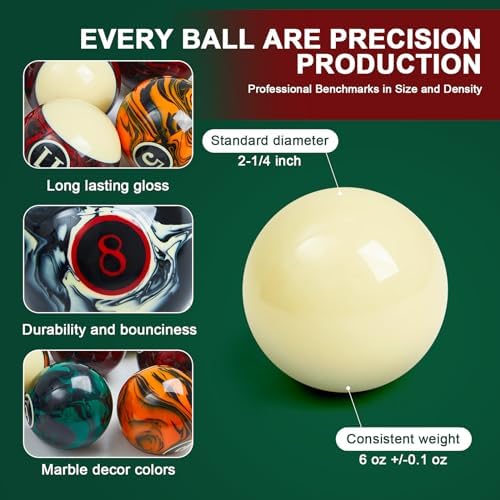 Liliful 20-Piece Holiday Billiards Gift Set