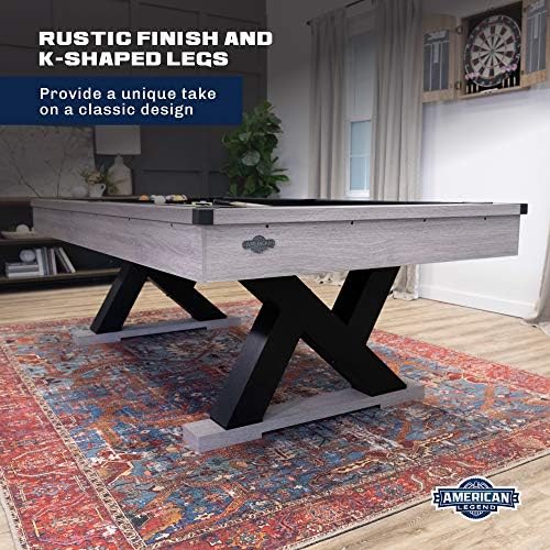American Legend Rustic-Finish Professional Billiards Table