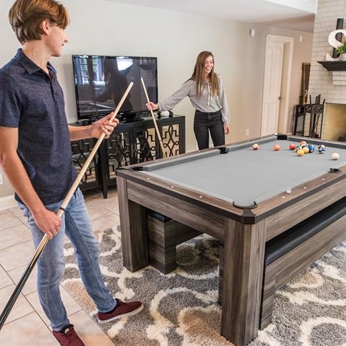 Atomic Hampton Triple-Function Game Table with Storage Benches