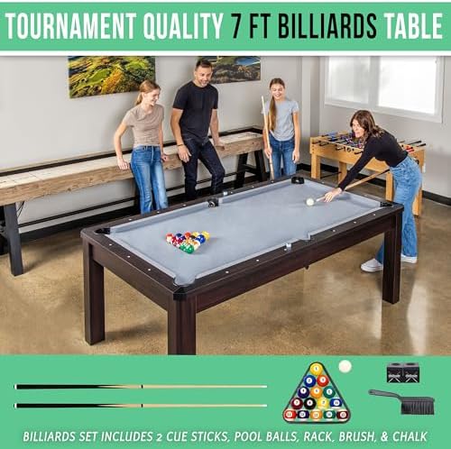 GoSports Versatile 7-Foot Combo Table Including Benches